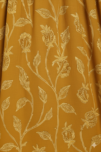 Floral Print A-Line Midi Dress with a Notched Neckline.