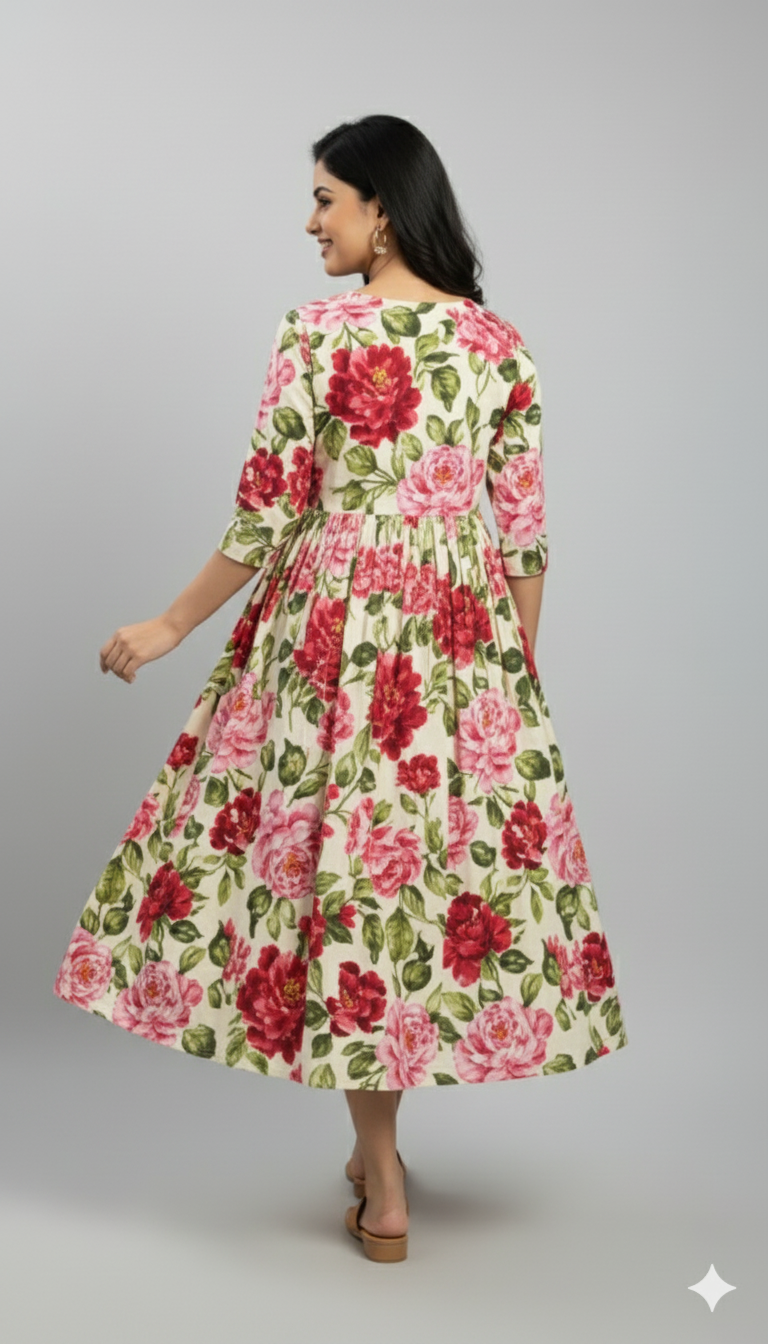 Floral Bloom Printed Kurta