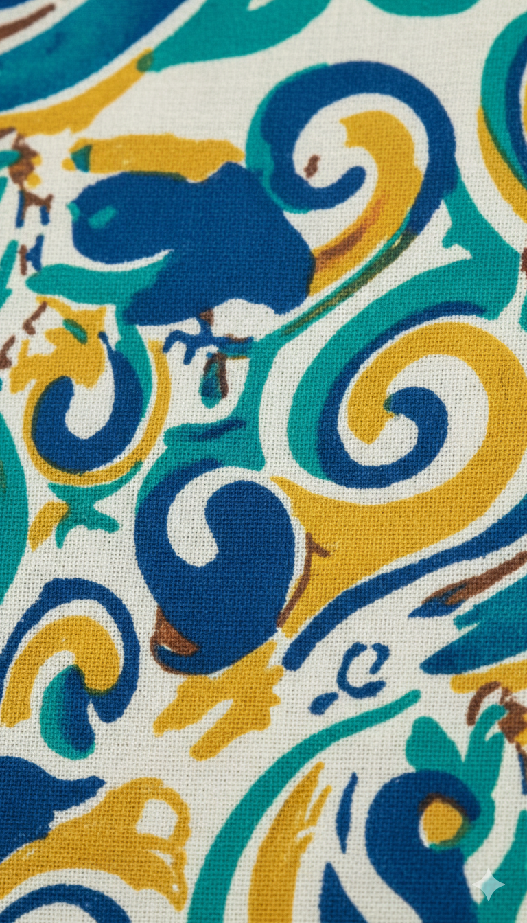 Abstract Swirl Printed Kurta