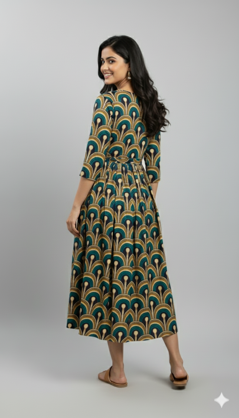 Art Deco Print Kurta