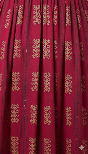 Deep Pink Ethnic Stripe Print Maxi Dress.