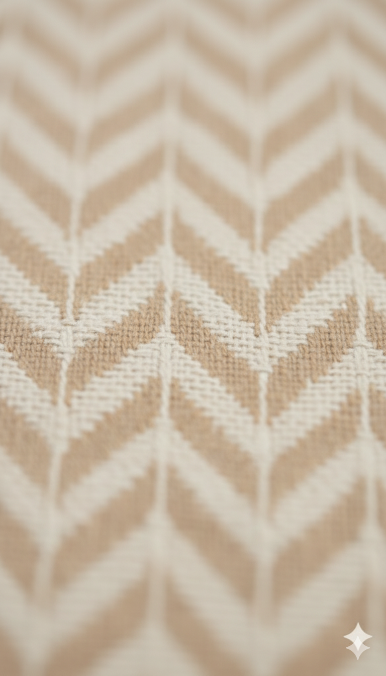 Herrigbone Text Printed Kurta