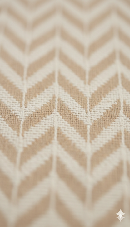 Herrigbone Text Printed Kurta