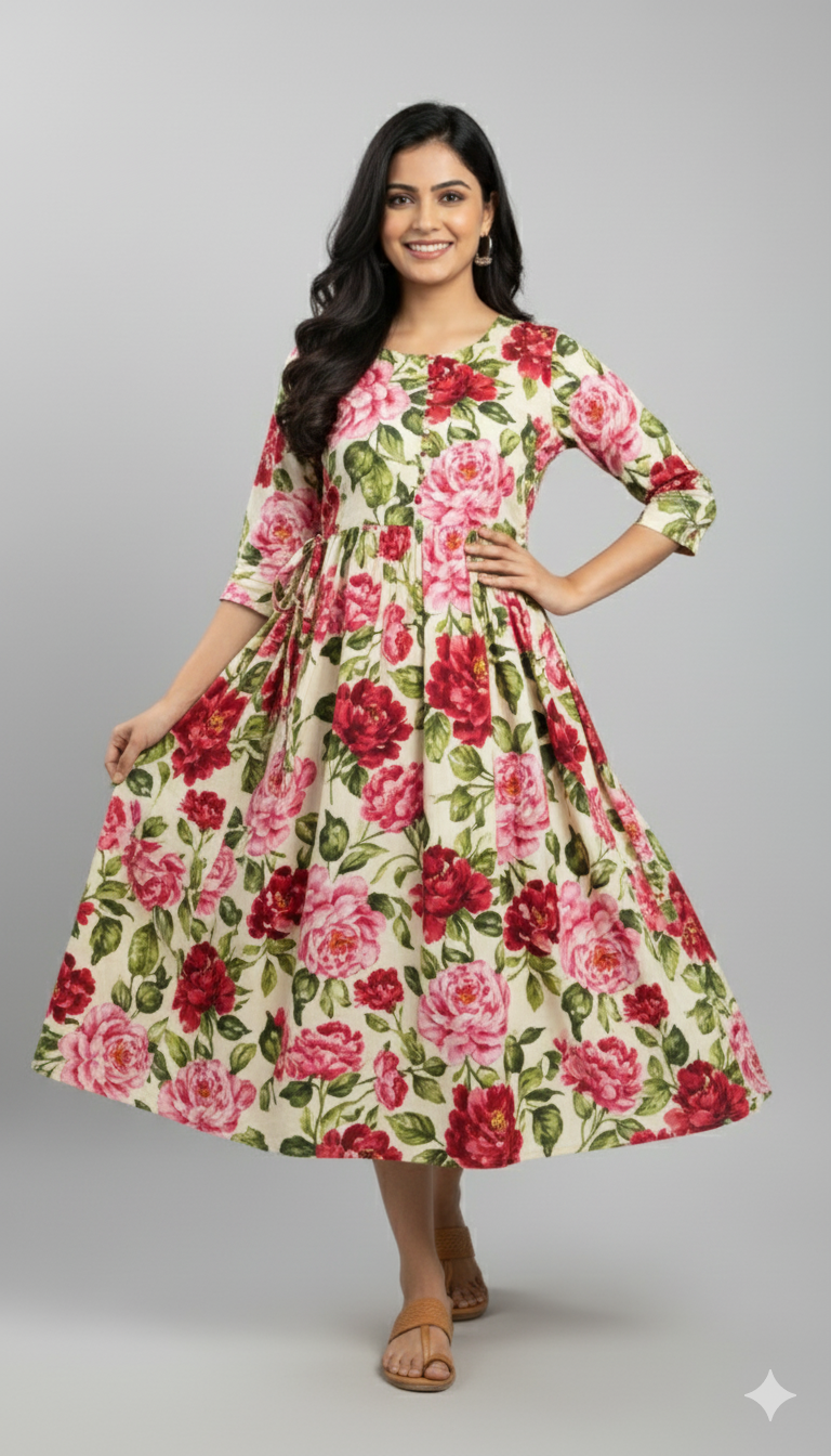 Floral Bloom Printed Kurta