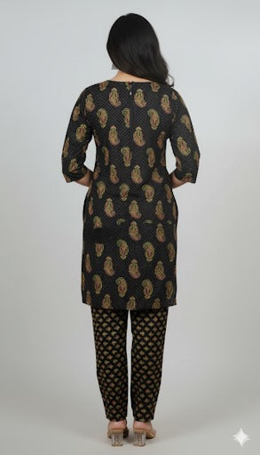 Boho Paisley Patterned Kurta Set