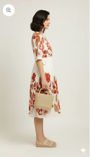Retro Inspired Floral A line dress