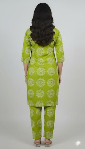 Lime Green Kurta Set