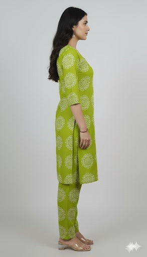 Lime Green Kurta Set