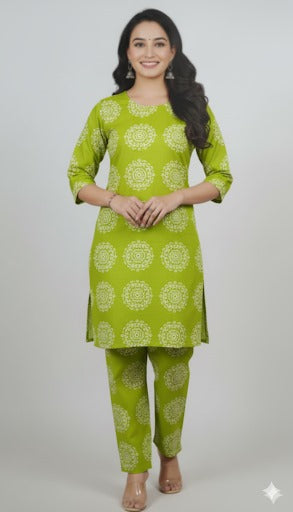 Lime Green Kurta Set